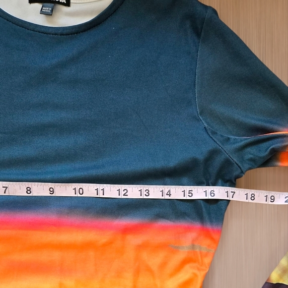 Fashion Nova Desert Sunset Mini Bodycon Longsleeve Dress - Multi Color - Picture 8 of 11